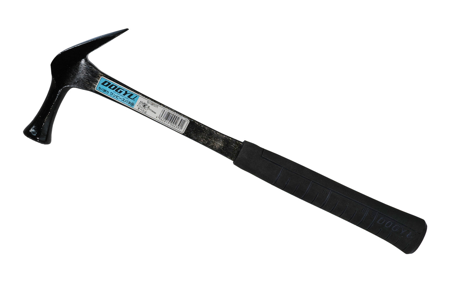 Made in Japan · Japanese One-piece Steel Dogyu Panel hammer is a mill face hammer. All steel Japanese Hammer - 4962819002391 - Dogyu Carpenter Framing Hammer - Milled Face - Waffle Face - Panel Hammer - Rubber cushion grip - Hammer claw is shorter than most hammer claws, resulting in more leverage in nail pulling 
