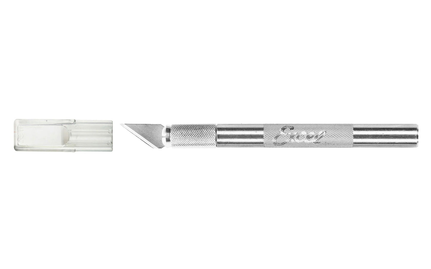 Excel K2 Knife. Aluminum Craft & Hobby Knife by Excel Blades is a precision craft knife with special screw for extra blade security & stabilization. It comes with a replaceable super sharp carbon steel #24 blade & a snug fitting safety cap. Made in USA.