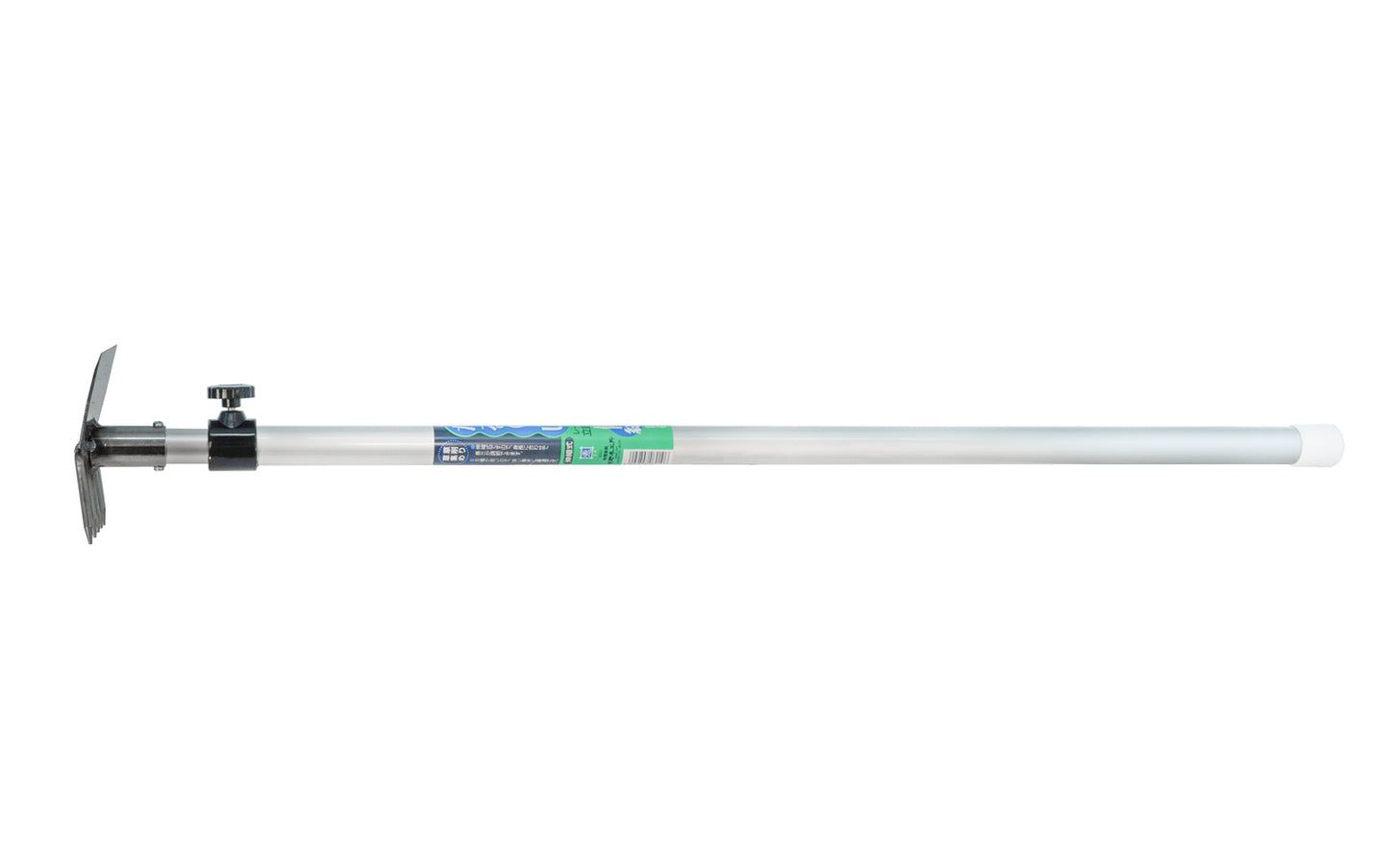 Japanese Asano combination telescopic weeder hoe & 5-tine rake that's good for variety of uses in garden. Hoe blade is made of high carbon steel & used for various purposes such as grass cutting, soil loosening, cultivating, etc. 5-tines are welded on end of pole. 32" overall length, extends out to 54" Made in Japan