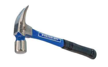 Vaughan FS999 smooth face rip hammer has a hollow-core fiberglass handle which provides better balance & more effective shock absorption than typical solid fiberglass handles. Slip resistant grip, contoured for comfort. Smooth face 20 oz head weight. Vaughan Mfg Co. Made in USA. 051218105087. Vaughan Rip Hammer