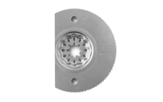 Fein Tools 3-3/8" Segment Special Material Blade - 113 Blade. Designed for cutting into soft wood & materials, plastics. Segmented, ideal for working in corners & on edges without over cut. High carbon steel blade. Starlock mounting system. Made in Germany. Model No. 63502113210. Thin Kerf