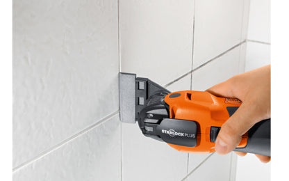 Fein Tools Tile Joint Grout Cleaner - 011 Blade. For fast, cost-effective cleaning of heavily soiled tile grout. The alternative to time-consuming complete renovation. Suitable for all joint widths. Starlock Plus mounting system. Sold as 2 pieces in pack.    Made in Germany. Model No. 63719011220 - 2 Pack