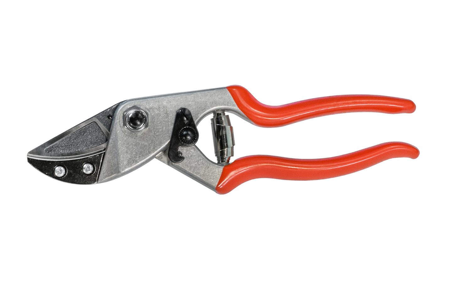 Made in Switzerland - Felco - Model 32 - Swiss Made anvil pruner - Large Hand Size - quality & special Swiss curved anvil pruner made by Felco in Switzerland. These pruners are comfortable & light, with a blade made of high-quality hardened steel. - Cutting diameter 1" (25 mm) - Spring loaded - 783929100722