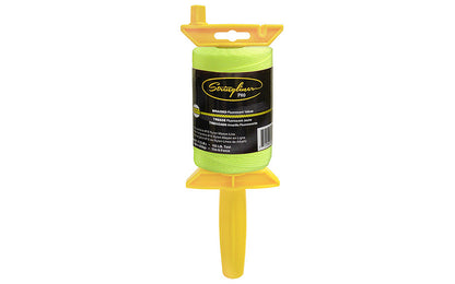 Stringliner Braided Mason Line - Fluorescent Yellow. Stringliner PRO Mason's Line Reloadable Reels are made of durable polyethylene, with a USA-made handle that allows you to quickly change rolls. Pro Reel fits all Stringliner rolls from 4" to 6" long. Available in 250', 500' & 1000' length rolls. #18 nylon mason line