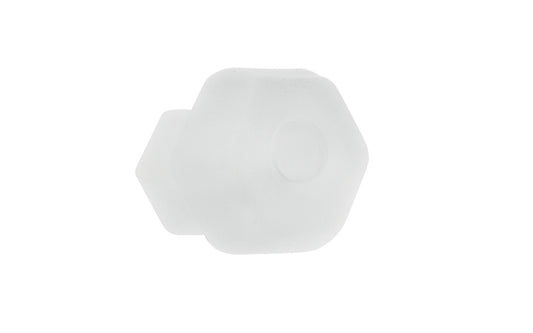Classic Hexagonal Glass Knob ~ Frosted. 1-1/4" size glass knob.
