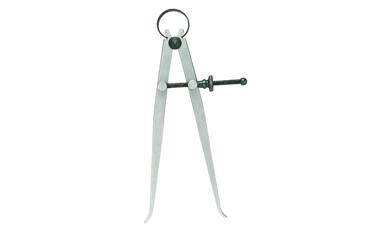 Inside Calipers by General Tools. Legs made of special caliper steel with hardened measurement points. Adjusting screw's self-seating washer & nut enable quick & positive adjustment. Hardened & tempered bow springs & fulcrum spools assure uniform tension without side play. Available in 4", 6", 8",  10" & 12" lengths.