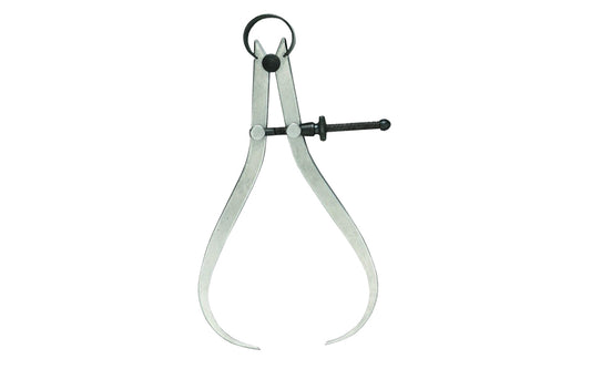 Outside Calipers by General Tools. Legs made of special caliper steel with hardened measurement points. Adjusting screw's self-seating washer & nut enable quick & positive adjustment. Hardened & tempered bow springs & fulcrum spools assure uniform tension without side play. Available in 4", 6", 8",  10" & 12" lengths.