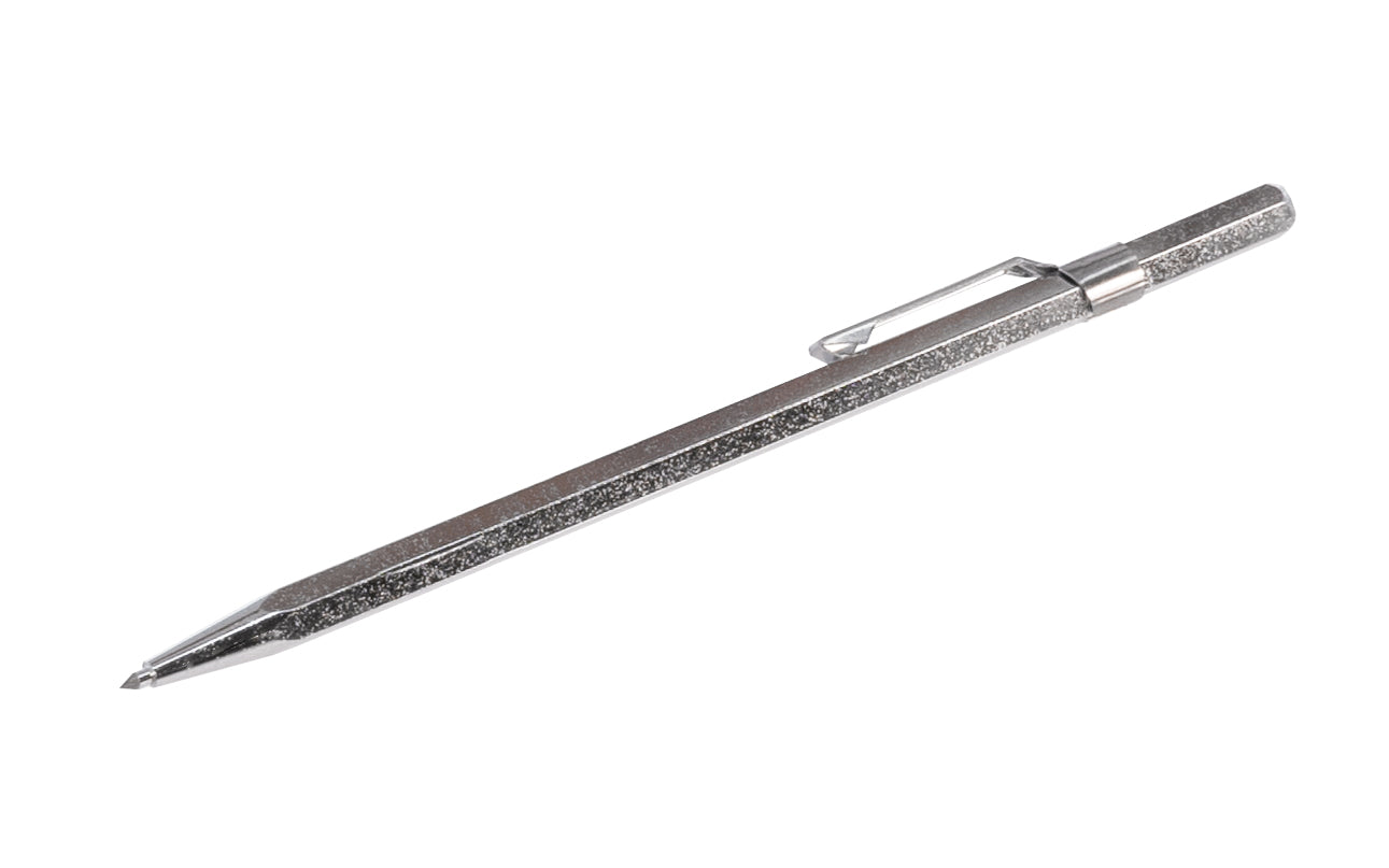 This carbide tipped Japanese pocket etching pen is a versatile tool that can be used in woodworking, metal marking, scratching, scribing, ceramics, plastics, & other uses. Good grip & a carbide tip. Great for machinists, engravers, mechanics & craftspeople. Model E-1 - Giken Kogyo, Co. LTD.   Made in Japan. Giken Tool