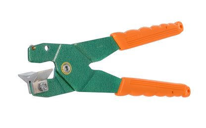 Japanese Giken Roller Nipper pliers are good for cutting tile & glass. Break the glass with a little force by making a cut line with a roller blade, & then lightly pinching it with nippers. Tungsten carbide tipped roller blade wheel on tip. Giken Roller Nipper Punch Model RN-1500 - Giken Kogyo, Co. LTD. Made in Japan.