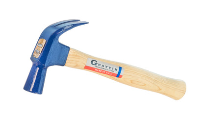 Grayvik No. 90090. Vaughan Grayvik 16 oz claw hammer. Smooth face rip hammer. Rust-resistant powder coated finish. Vaughan Model No. DD16P. Vaughan Factory Seconds Hammer. Made in USA. 051218900903