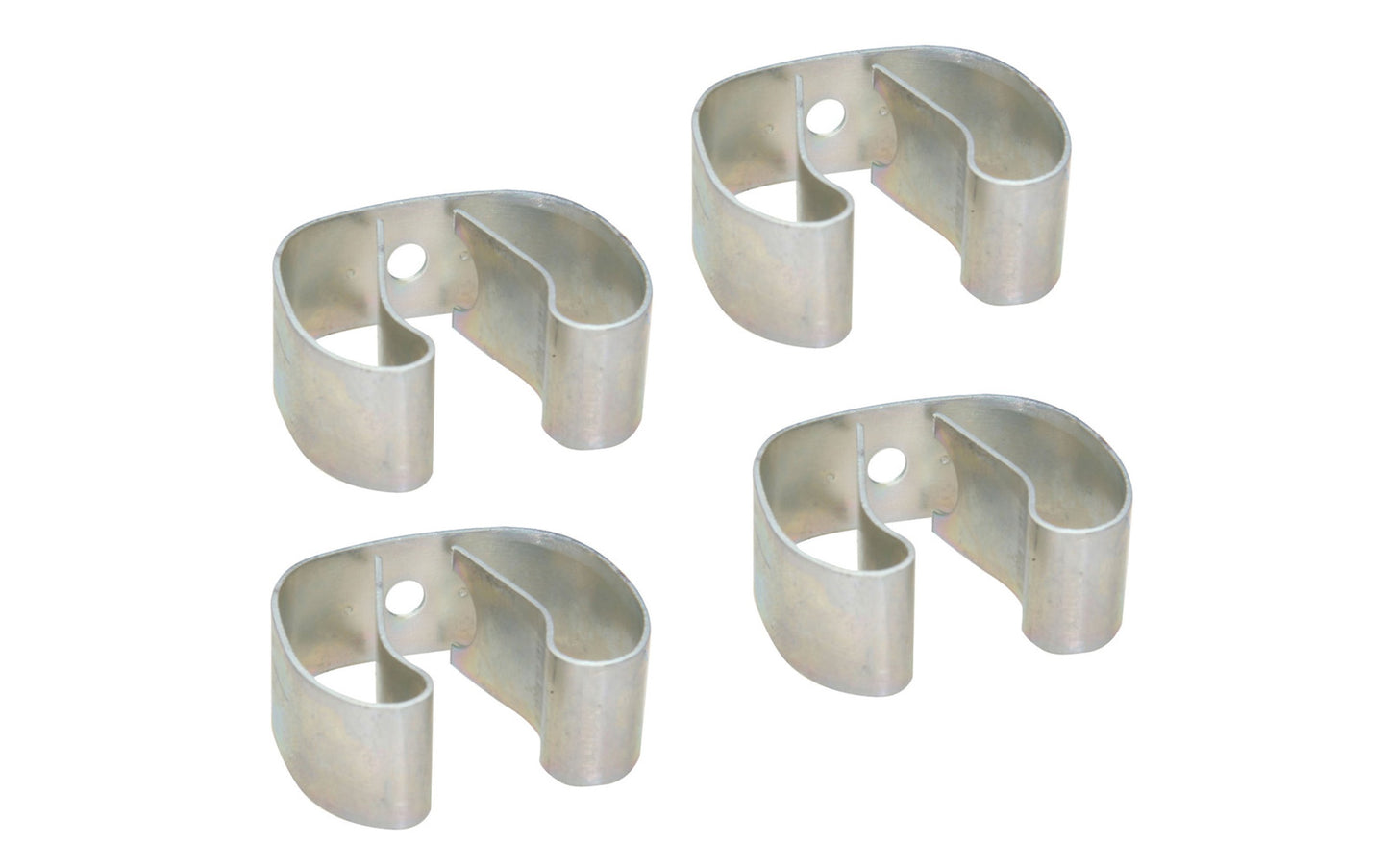 Spring Gripper Clips in a 4 pack. Holds brooms, tools, handles. mops, lawn tools, & many other items with handles 3/4" to 1-1/8" diameter. Rust-resistant finish. Four grip clips in pack with screws included. National Hardware Model N189-002. 886780015034