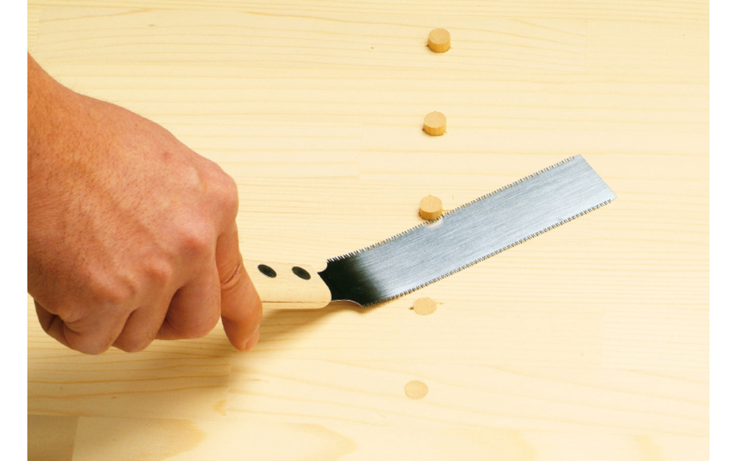 Made in Japan · Japanese Gyokucho Flush Cutting Double Edge Saw Model No. 1151 ~ Very flexible blade ~ Tapered blade - great for tight areas ~ Excellent for fine detail work ~ Blade is riveted in a Beechwood handle ~ A very flexible Japanese pull-saw that's great for fine delicate work & flush cutting