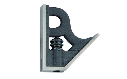 Starrett H11-4 Square Head Only for 4" Combination Square Blade. Cast iron head with black wrinkle finish. Made in USA. 049659500691