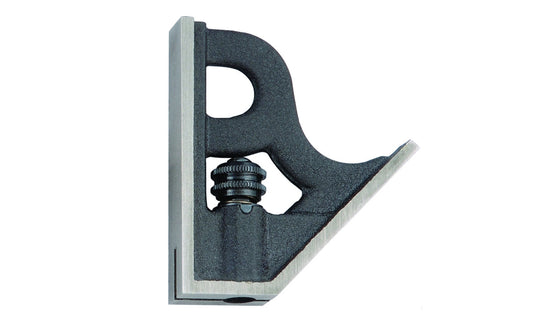 Starrett H11-4 Square Head Only for 4" Combination Square Blade. Cast iron head with black wrinkle finish. Made in USA. 049659500691