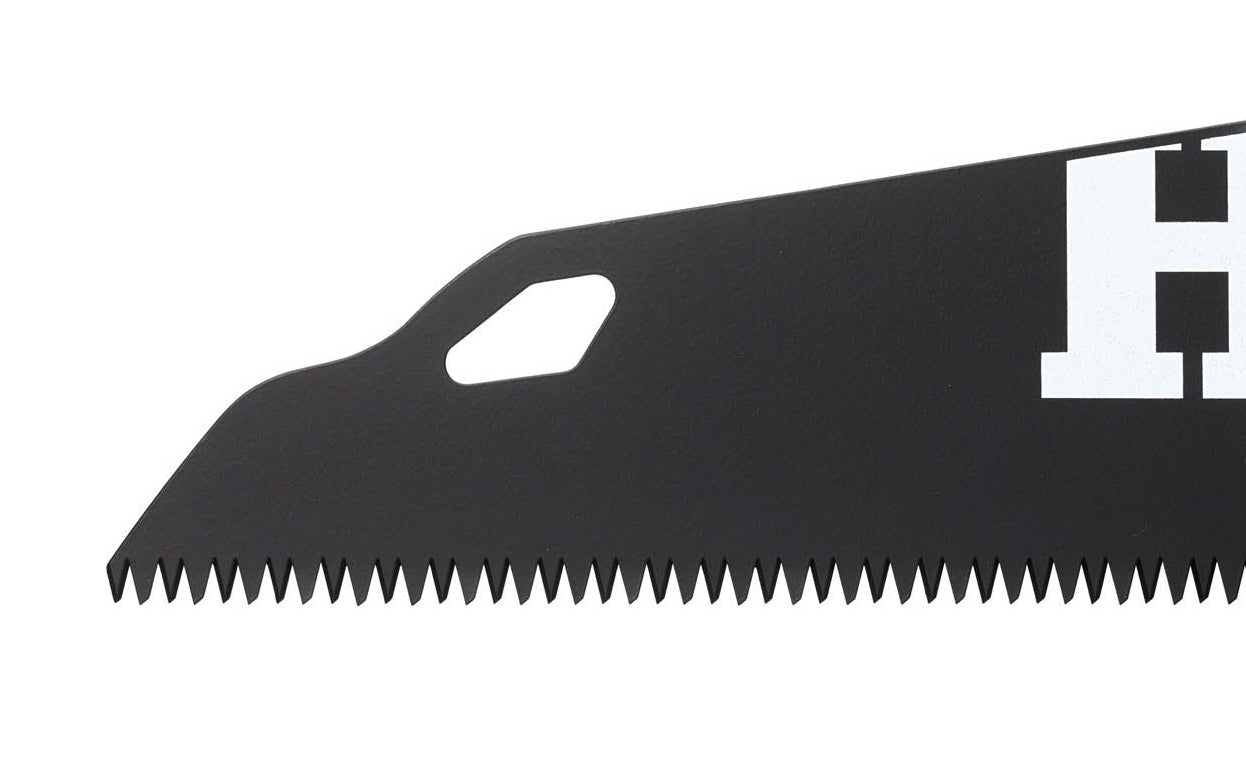 Hultafors Model HBX-22-9 - 22” long blade - Aggressive Cut - 9 TPI - Unique teeth’s with 3-phase grinding combines efficiency & long life time - 1 mm thick steel blade - Wax-based powder coating gives rust protection, less friction & power-consuming side vibrations - Ergonomic & durable ABS handle - 590903U