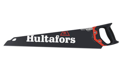 Hultafors Model HBX-22-9 - 22” long blade - Aggressive Cut - 9 TPI - Unique teeth’s with 3-phase grinding combines efficiency & long life time - 1 mm thick steel blade - Wax-based powder coating gives rust protection, less friction & power-consuming side vibrations - Ergonomic & durable ABS handle - 590903U