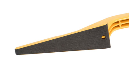 Triangle-shaped rasp hand sander made by Tajima Tools in Japan. Designed for sanding wood, aluminum, plastic materials, it's a great for tight areas. Medium grit. Sands 6x faster than sandpaper & lasts about 100x longer. Blade is replaceable, See here for replacement blade. Model SA20C. Made in Japan. 4975364050489