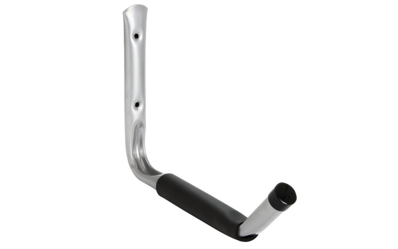 This Heavy Duty Hanger has a 12" resting arm (14" overall projection) and is designed to hold 50 lbs. Arm has no-mar foam sleeve. Mounting hardware is included. Sold as single hanger. 009326208473. ladder hooks. 50 lbs rating