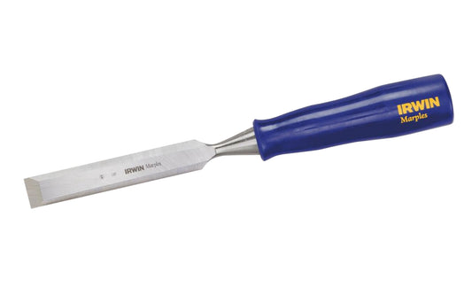 Irwin Marples Woodworking Chisel. High carbon solid-forged steel blade. Available in  1/2",  3/4",  1",  1-1/4",  1-1/2" sizes. Wood chisel