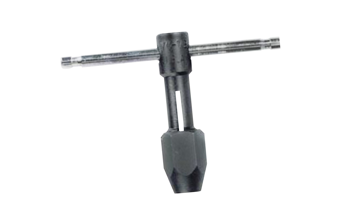 Irwin Hanson T-Handle Tap Wrench for Sizes 1/4" to 1/2" is designed for use with taps, reamers, screw extractors & other tools with a square shank. End of TR-50 wrench has 3/8" square drive to accommodate socket wrench or extension when desired. Sliding T-Handle. Model 12050. 042526120503. Made in USA