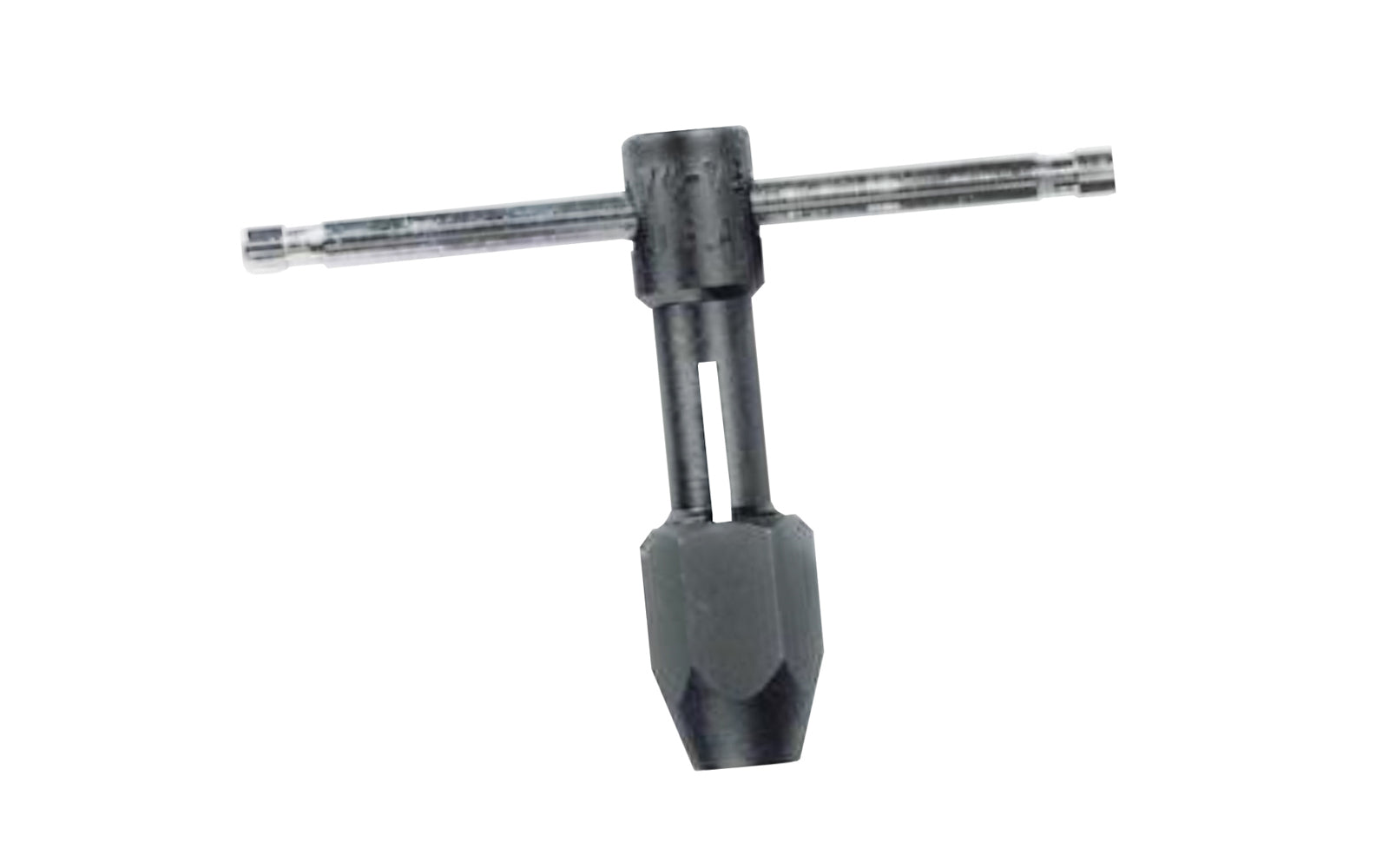 Irwin Hanson T-Handle Tap Wrench for Sizes 1/4" to 1/2" is designed for use with taps, reamers, screw extractors & other tools with a square shank. End of TR-50 wrench has 3/8" square drive to accommodate socket wrench or extension when desired. Sliding T-Handle. Model 12050. 042526120503. Made in USA