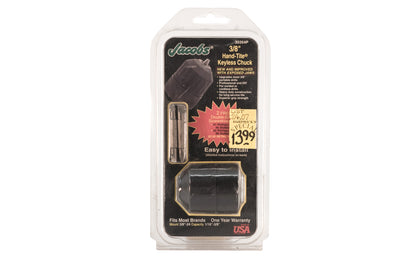 Jacobs "Hand-Tite" Keyless Chuck for corded & cordless drills. 3/8" Capacity ~ 3/8-24 Mount - Model 30354P. 095456303546