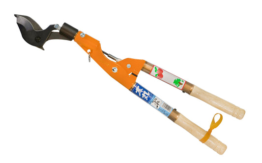 Japanese 24" Nishigaki Compound Action Lopper - Made in Japan · Carbon steel blade with special teflon coating ~ 24" length ~ 1" (27 mm) cutting diameter ~ Nishigaki Futomaru - Compound Action -  Japanese Lopper - High reach - Long Lopper - Aluminum Shaft - High Leverage - 110° Swivel - Hook on head pulls branches - for branches, fruit tree, plant pruning - Bypass