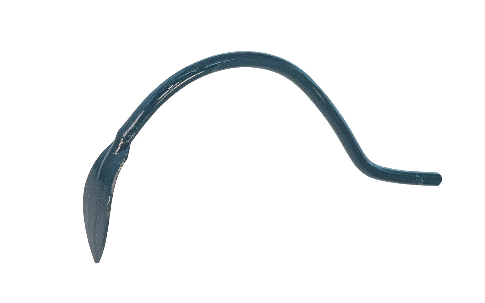A Japanese One Prong Cultivator Head. 10" overall length. Blade is 2-1/2" long x 1" wide. Cultivator Weeder Head Blade. Handle not included.    Made in Japan