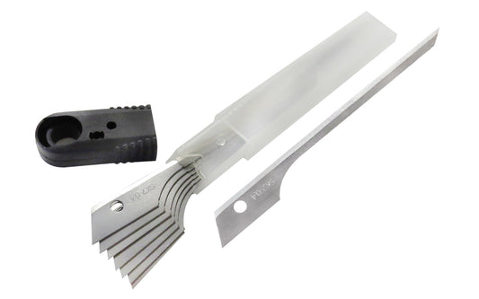 FastCap Kaizen Thin Replacement Blades. 1/8" thin blade. Sold as 10 blades in pack. Very thin blade good for small projects. Makes cutting around corners easy while creating a clean & concise cut. Replacement blades for the FastCap Kaizen Knife Thin. 663807021175