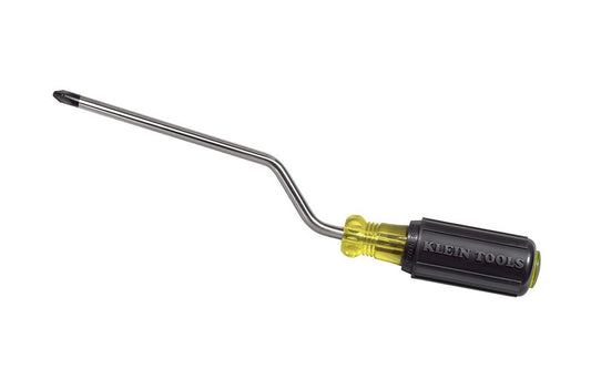 Klein Tools - Model No. 682-6 - Crank-action handle spins screws fast with one hand - Heat-treated shaft - No. 2 Phillips - 6" long blade - Internal flanges inside handle provide solid, twist-resistant blade anchor - Chrome-plated for corrosion resistance - Cushion-Grip handle for greater torque & comfort - Made in USA ~ 092644851841