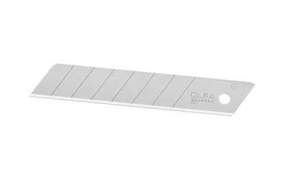 These Olfa "LB-5B" 18 mm Replacement Blades are Heavy-Duty Silver Snap-Off Blades. 5 Pack - 18 mm (3/4") wide blade. Heavy duty snap-off blade. Olfa general purpose silver blade. Expertly honed premium Japanese carbon tool steel provides durability & a resilient sharp edge. 091511607093. Olfa Model LB-5B. Made in Japan