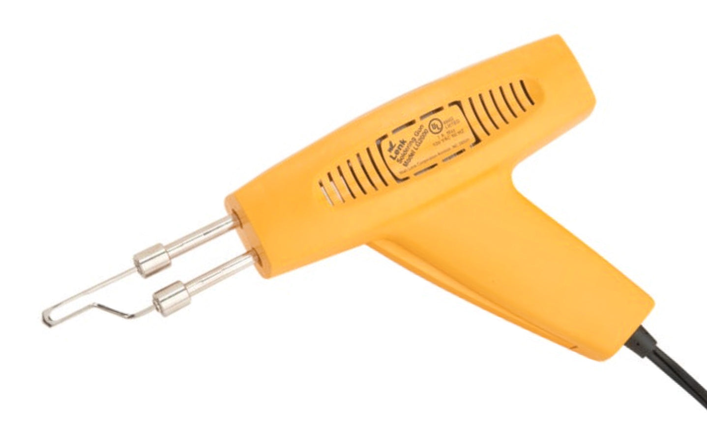 Wall Lenk 100W Soldering Gun Kit LG2500K. 100W soldering gun for fine & intricate soldering: Fine wiring, electronics, hobbies, & crafts. This kit contains 2 soldering tips & 6 grams of lead-free solder. Quick change tips that heat up in less than 12 seconds. Provides tip temperature up to 750° F.  048491100175