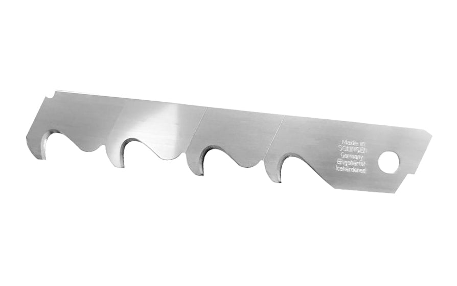 Olfa "LH-20B" 18 mm Hook Replacement Blades are designed with high-quality carbon tool steel for an ultra-sharp edge, & the 18mm blades are shaped to pull material toward the blade while keeping the sharp edge away. Hook shape protects surface under cut - Perfect for carpet, house wrap, shingles, & more. 5 Pack