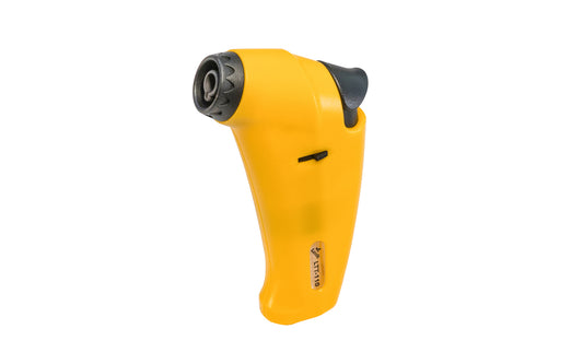 Wall Lenk LTT-110 Turbo Torch is powered with the Piezo Electronic Ignition System with safety locking mechanism. Use turbo torch for light duty shop work, garage work, camping, survival kits, household repairs, first aid, hobby & crafts, heat shrink, outdoor activities, etc. Flame temperature - 2400° F - Blue flame - 048491400275