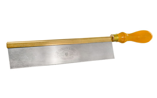 This 10" Gents Saw is a high quality saw made by Lynx Saws in England. It's a dovetail back saw with 20 TPI with a narrow kerf for fine joints & dovetails, model making, fine woodworking, etc. 8" (203 mm) blade length. 1-3/4" blade depth. Made in Sheffield, England. Lynx Saws - E. Garlick & Son - Thomas Flinn & Co.