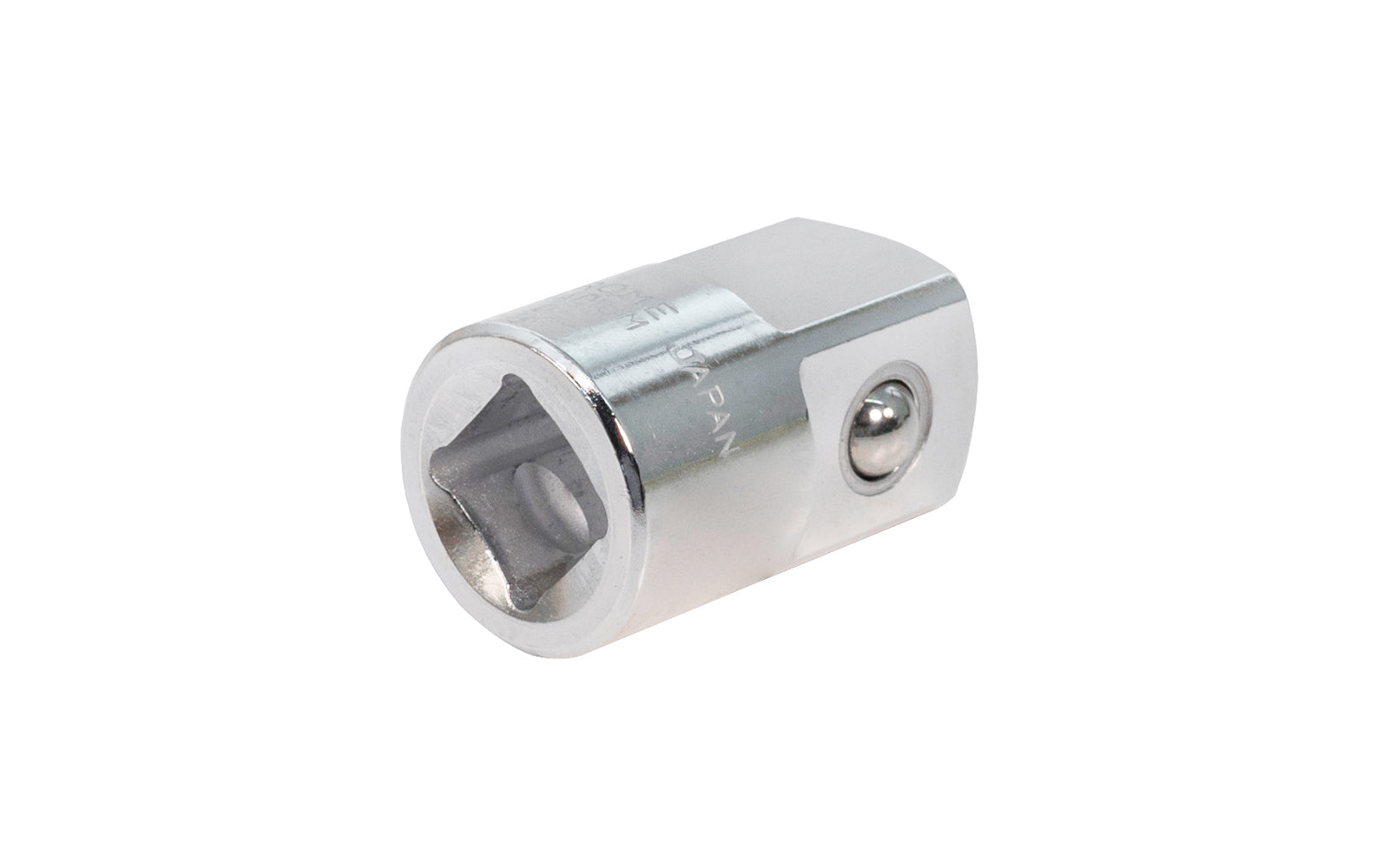 Japanese 1/2" Female to 3/4" Male Socket Adapter. Center Sockets.  Made in Japan. 1/2" F x 3/4" M. Chrome Vanadium. Center Sockets. M-26A