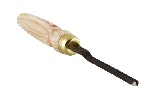 Made in USA • Model MC245 - High Carbon Steel Blade - Flexcut Mallet Carving Parting Tool - Mallet Gouge - Carving Gouge - V gouge - Mallet gouge tool can be used by hand or struck with mallet - Sculpture mallet gouge - Hardwoods - 45° V-tool - 3/16" (5 mm) wide blade - 651646082457 - V tool - 45 degree parting tool  ~ 651646082457