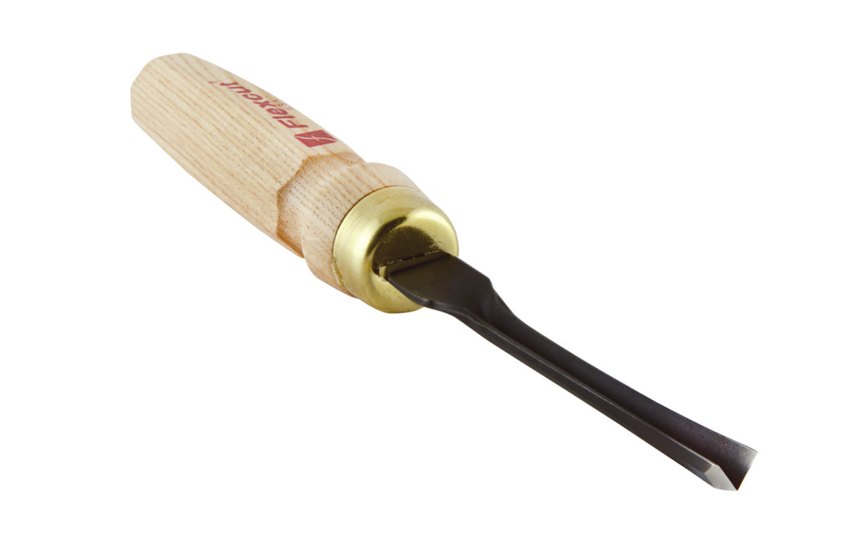 Made in USA • Model MC360 - High Carbon Steel Blade - Flexcut Mallet Carving Parting Tool - Mallet Gouge - Carving Gouge - V gouge - Mallet gouge tool can be used by hand or struck with mallet - Sculpture mallet gouge - Hardwoods - 60° V-tool - 3/8" (9 mm) wide blade - 651646083607- V tool - 60 degree parting ~ 651646083607