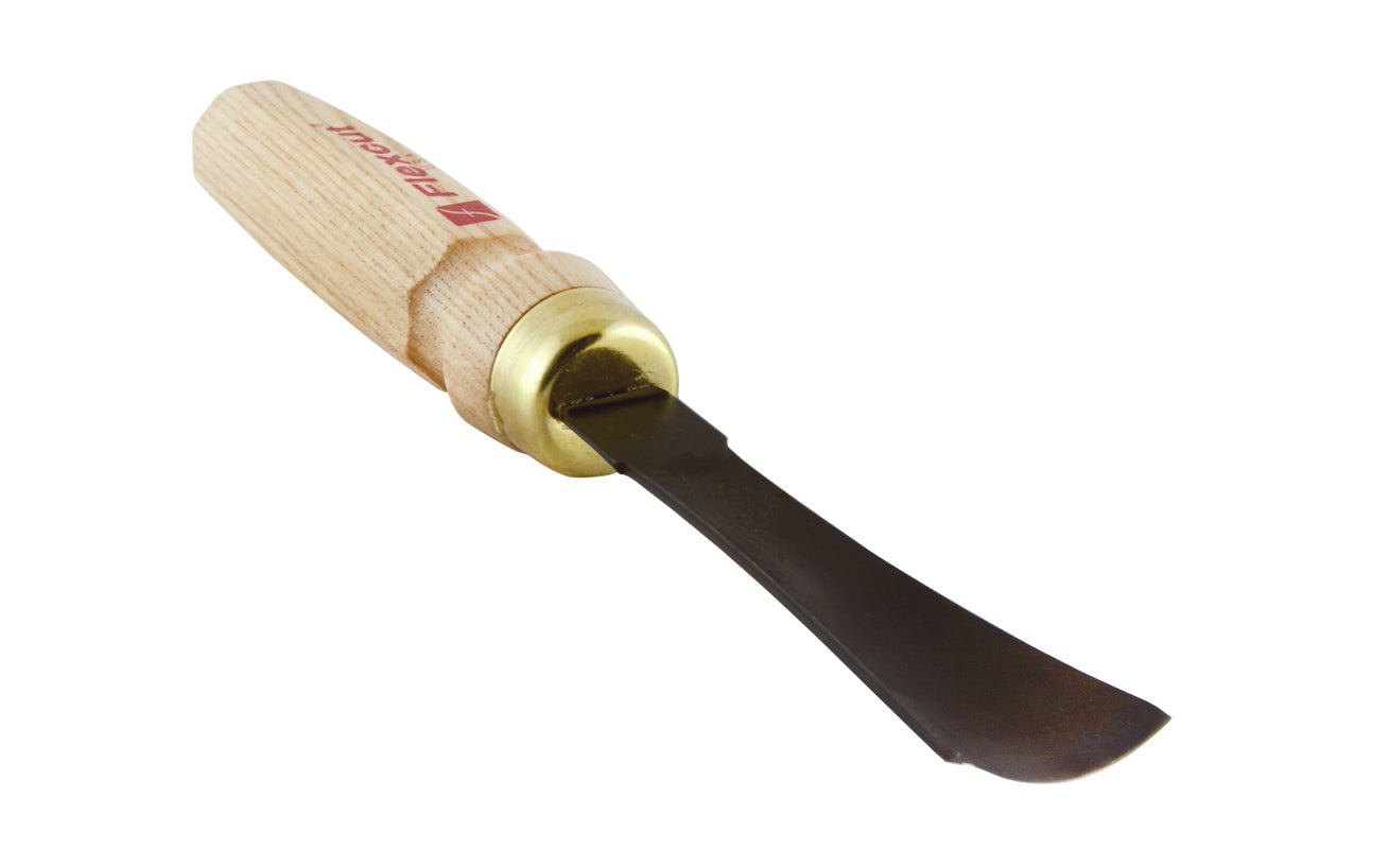 Made in USA • Model MC507 - High Carbon Steel Blade - Flexcut Mallet Carving Tool - Mallet Gouge - Carving Gouge - Shallow Sweep - regular curved gouge - Mallet gouge tool can be used by hand or struck with a mallet - Sculpture mallet gouge - Hardwoods - No. 7 Sweep - #7 Sweep x 1-1/8" (28 mm) wide blade - 651646085076 - Flexcut MLT Gouge -  MLT tool - MLT Mallet Gouge
