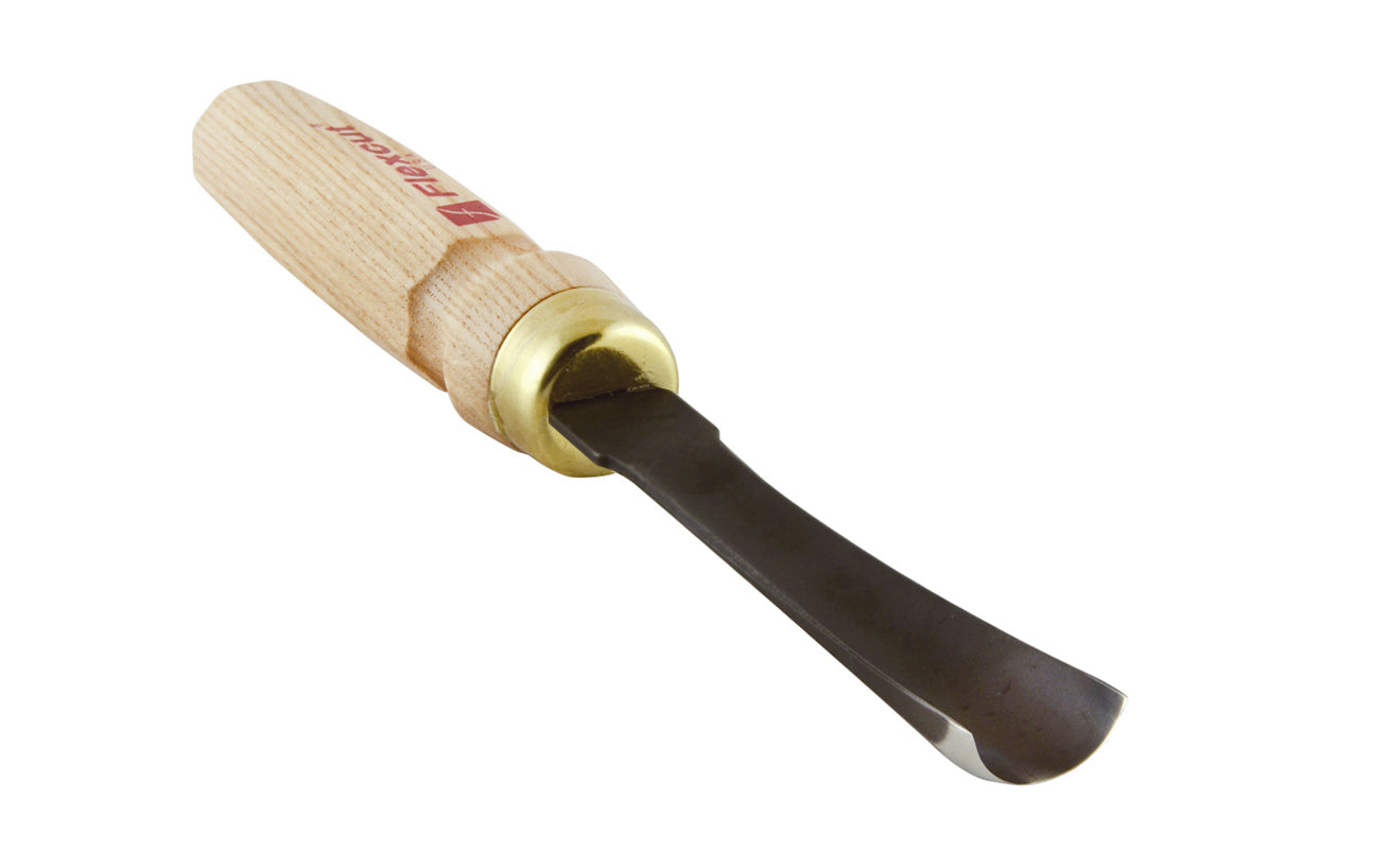 Made in USA • Model MC511 - High Carbon Steel Blade - Flexcut Mallet Carving Tool - Mallet Gouge - Carving Gouge - Sweep - regular curved gouge - Mallet gouge tool can be used by hand or struck with mallet - Sculpture mallet gouge - Hardwoods - No. 10 Sweep - #10 Sweep x 3/4" (19 mm) wide blade - 651646085113 -  MLT tool - MLT Mallet Gouge