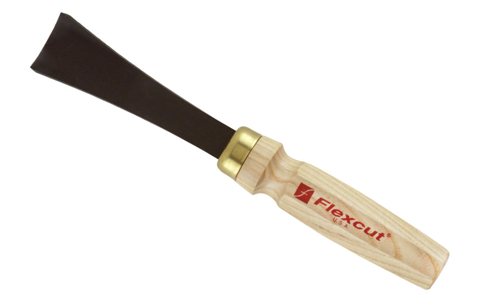 Made in USA • Model MC605 - High Carbon Steel Blade - Flexcut Mallet Carving Tool - Mallet Gouge - Carving Gouge - Shallow Sweep - regular curved gouge - Mallet gouge tool can be used by hand or struck with a mallet - Sculpture mallet gouge - Hardwoods - No. 5 Sweep - #5 Sweep x 1-3/8" (35 mm) wide blade - 651646086059 -  MLT tool - MLT Mallet Gouge