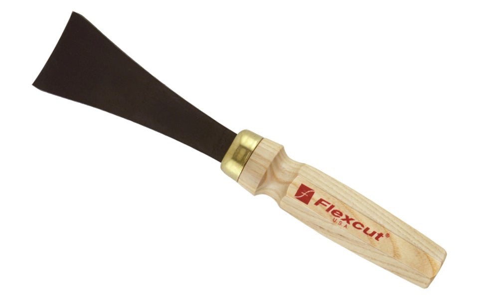 Made in USA • Model MC803 - High Carbon Steel Blade - Flexcut Mallet Carving Tool - Mallet Gouge - Carving Gouge - Shallow Sweep - Shallow curved gouge - Mallet gouge tool can be used by hand or struck with a mallet - Sculpture mallet gouge - Hardwoods - No. 3 Sweep - #3 Sweep x 2" (50 mm) wide blade - 651646088039 - MLT tool - MLT Mallet Gouge