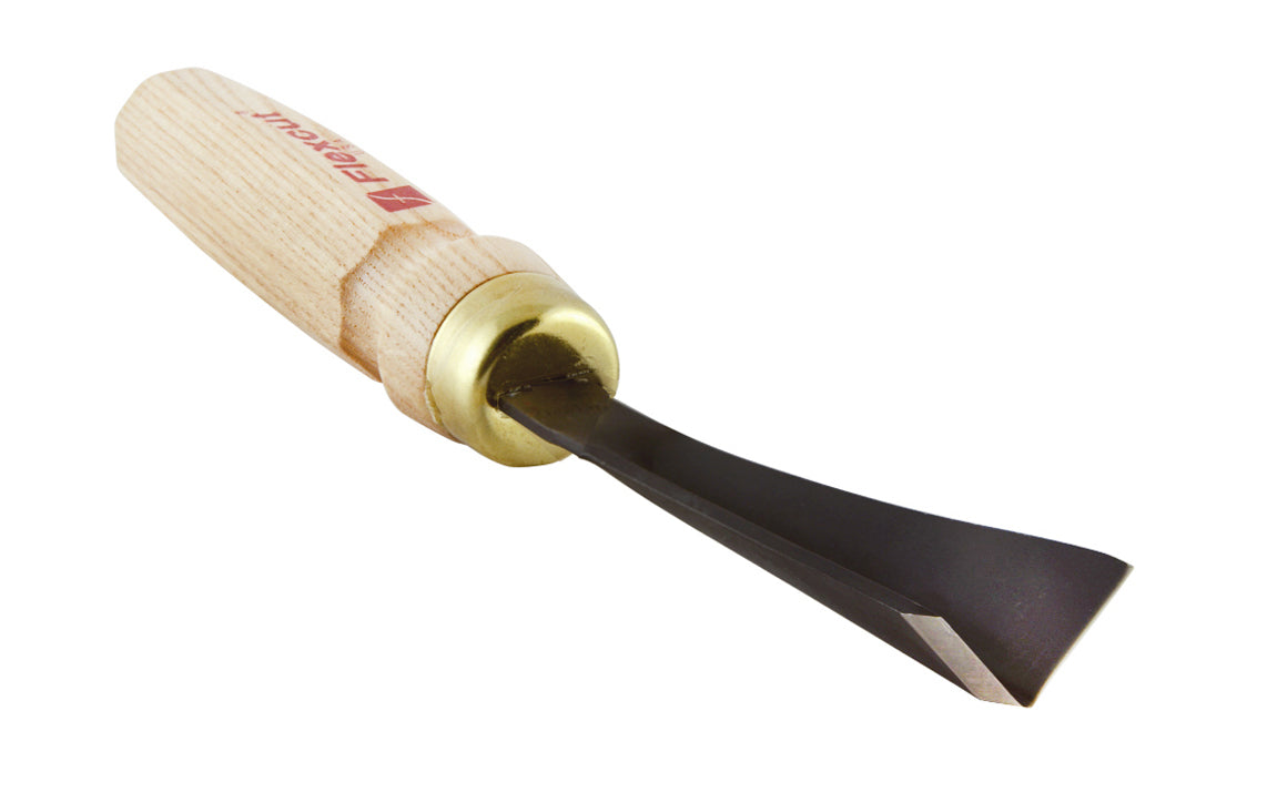 Made in USA • Model MC890 - High Carbon Steel Blade - Flexcut Mallet Carving Parting Tool - Mallet Gouge - Carving Gouge - V gouge - Mallet gouge tool can be used by hand or struck with mallet - Sculpture mallet gouge - Hardwoods - 90° V-tool  1-3/8" (35 mm) wide blade - 651646088909 - V tool - 90 degrees parting tool ~ 651646088909