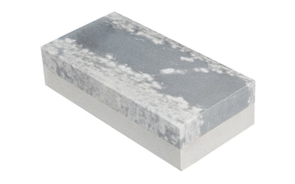 Made in USA · 4" Long  x  2" Wide  x  1" Thick ~ Model MFC-4 ~ Hard & Soft Arkansas Stone laminated together - Soft Arkansas: Extra-fine stone good for starting an edge on tools - Hard Arkansas: Super-fine stone that is satisfactory for the final edge ~ Use mineral oil when sharpening - Bench Stone - Wooden Box
