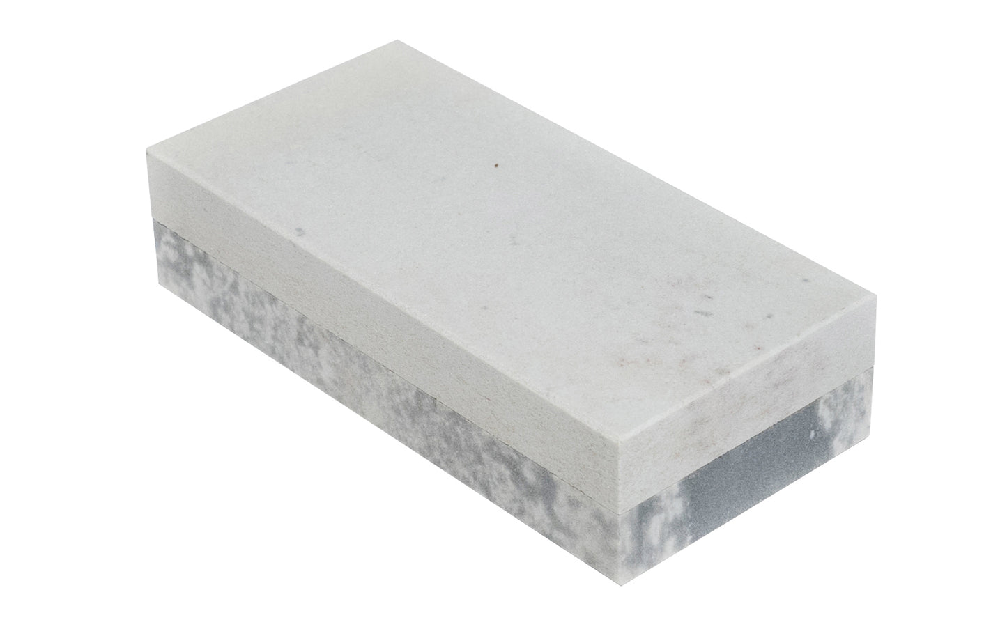 Made in USA · 4" Long  x  2" Wide  x  1" Thick ~ Model MFC-4 ~ Hard & Soft Arkansas Stone laminated together - Soft Arkansas: Extra-fine stone good for starting an edge on tools - Hard Arkansas: Super-fine stone that is satisfactory for the final edge ~ Use mineral oil when sharpening - Bench Stone - Wooden Box