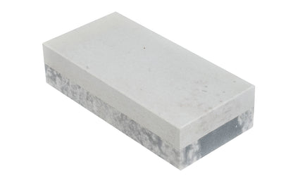 Made in USA · 4" Long  x  2" Wide  x  1" Thick ~ Model MFC-4 ~ Hard & Soft Arkansas Stone laminated together - Soft Arkansas: Extra-fine stone good for starting an edge on tools - Hard Arkansas: Super-fine stone that is satisfactory for the final edge ~ Use mineral oil when sharpening - Bench Stone - Wooden Box