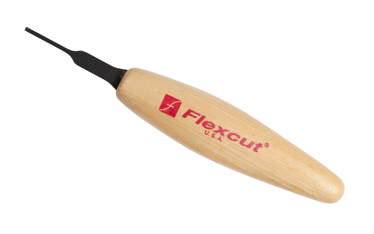 Made in USA • Flexcut Model No. MT11 - Straight Chisel Blade - High Carbon Spring Steel blade - Tempered to HRC 59-61 - Miniature & extra fine detail carving work - For adding texture like eyes, mouths, hair, fine accents - Micro Chisel - Mini Chisel - 1/16" - 1.5 mm wide blade - Micro carving chisel tool  651646300117