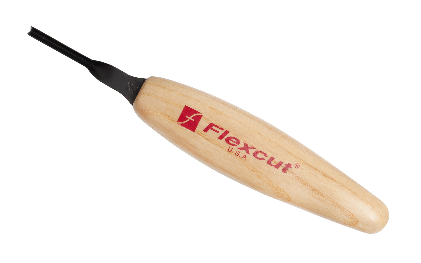 Made in USA • Flexcut Model No. MT33 - Micro V Tool Blade - 45 degrees - High Carbon Spring Steel blade - Tempered to HRC 59-61 - Miniature & extra fine detail carving work - For adding texture like eyes, hair, fine accents - Micro Chisel - Mini V-tool Gouge - 3 mm wide blade - Micro carving 45° V-tool  651646300339