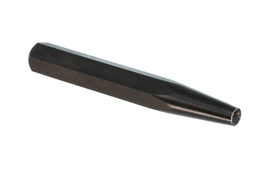 This 5" Pro Rivet Set Punch by Mayhew Tools is designed for mushrooming & setting rivet heads. Made of heat treated, alloy steel for durability & strength. Rockwell hardness:  55-57 HRC. 3/8" diameter tip size. Model 20900. Made in USA. 045256209005. 403