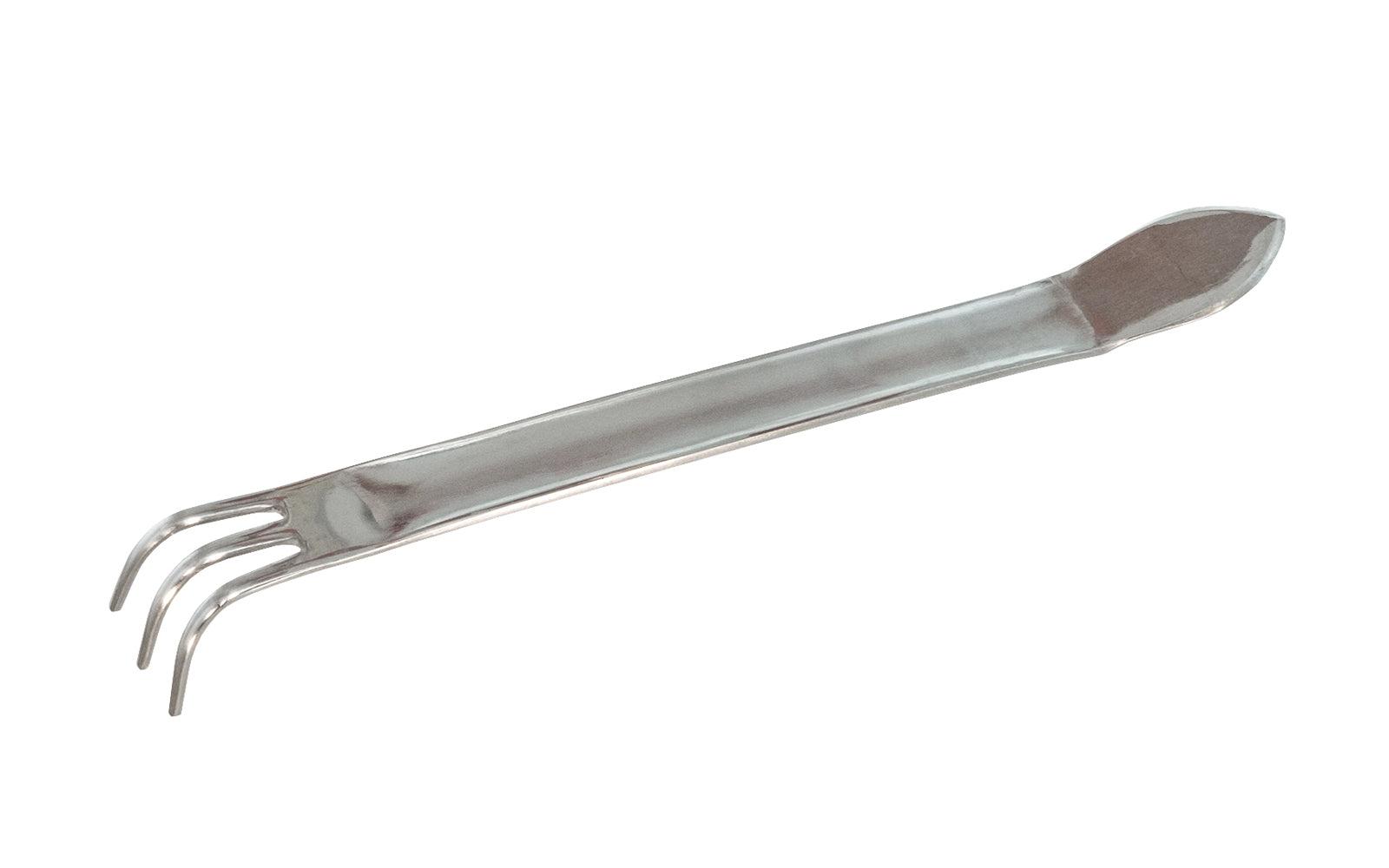 This Japanese Bonsai Mini Kumade Rake is used to remove insects, needles, weeds, & other fine debris around the base of the Bonsai. The spatula is well suited for tamping soil & the semi-sharp edges of the spatula also work well for scraping soil & loosening the soil around the edges on containers. Made in Japan